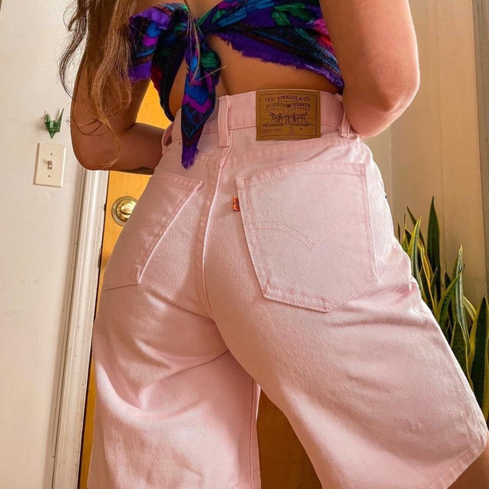 Vintage Orange Tab high Waisted Levi Shorts